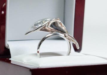 Zonder minimumprijs - Ring - 925 zilver - designer-ring /