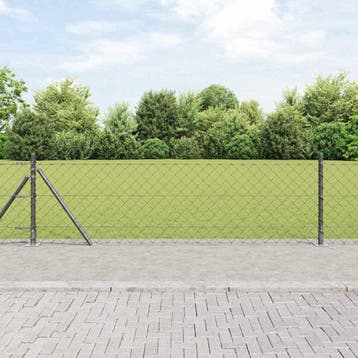vidaXL gaashek met betonnen voetstuk 10 x 0,6 m PVC-Coated, Verzenden, Nieuw