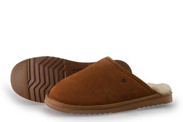 Warmbat Australia Pantoffels in maat 45 Cognac, Kleding | Heren, Schoenen, Overige kleuren, Verzenden, Zo goed als nieuw, Pantoffels of Sloffen