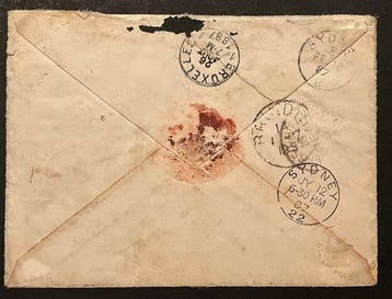 België 1887 - Leopold II - in UNIEKE mengrankering naar, Gestempeld