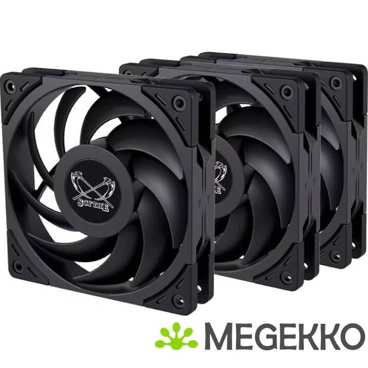 Scythe Wonder Tornado -  120MM - 3 PACK - Black, Computers en Software, Computerkoelers, Nieuw, Verzenden
