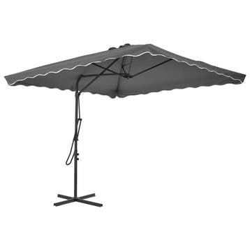 vidaXL Parasol met stalen paal 250x250 cm antraciet, Verzenden