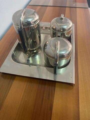 Koffieservies (4) - Metaal, Bakeliet, Antiek en Kunst