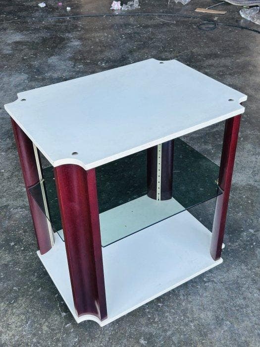 Table - Bois, Verre - Table basse vintage, Antiek en Kunst, Kunst | Designobjecten