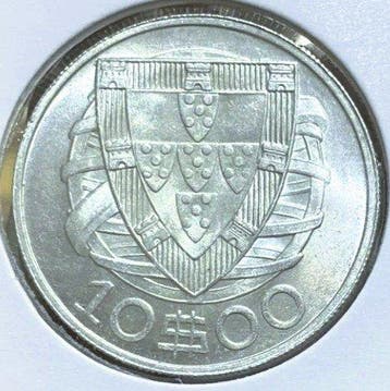 Portugal. Republic. 10 escudos -1933