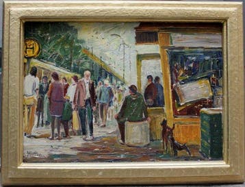 Gottlieb Schimmig (1924) - Berlin: street scene at the