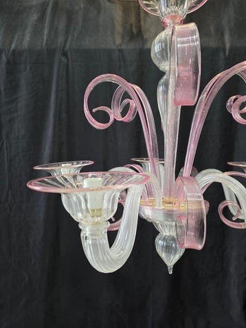 Lavai - Kroonluchter - Rosetto - Muranoglas - 5 lampen