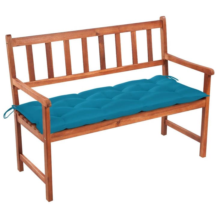 vidaXL Tuinbank met kussen 120 cm massief acaciahout, Tuin en Terras, Tuinsets en Loungesets, Nieuw, Verzenden