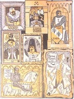Jonge wijn in oude vaten op spotprent (lijst optie, Lithos), Antiek en Kunst, Verzenden