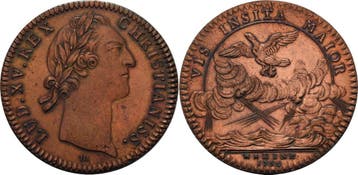 Bronzejeton 1756 Frankreich Ludwig Xv 1715-1774, Verzenden, België
