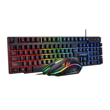 4-in-1 Gaming Toetsenbord / Koptelefoon / Muis / Muismat -, Verzenden