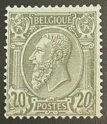 België 1886 - Koning Leopold II links profiel 20c