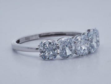 Zonder minimumprijs - Ring - 14 karaat Witgoud - 2.46ct. tw., Nieuw