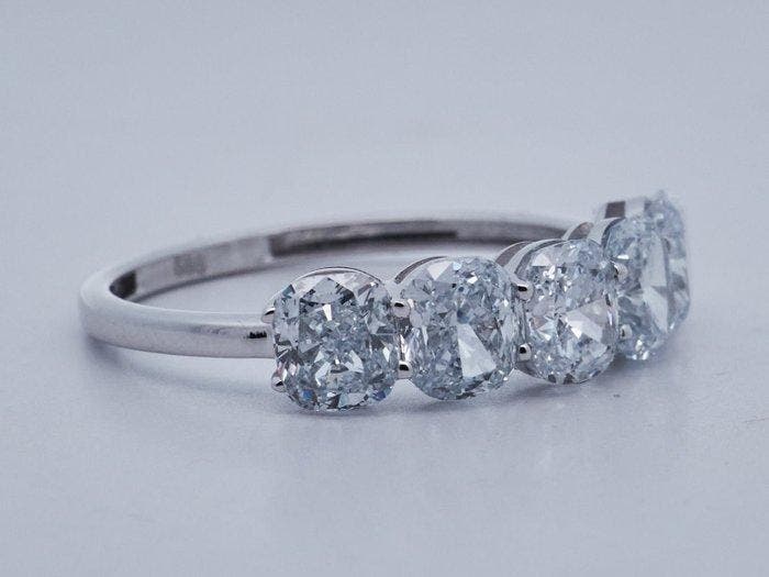 Zonder minimumprijs - Ring - 14 karaat Witgoud - 2.46ct. tw., Bijoux, Sacs & Beauté, Bagues