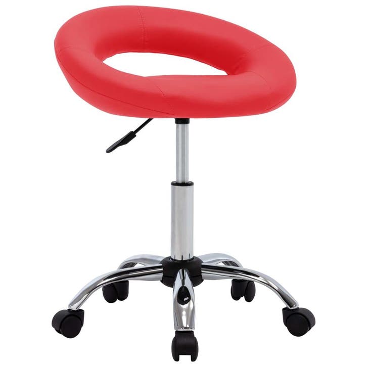 vidaXL Eetkamerstoel draaibaar kunstleer rood, Huis en Inrichting, Stoelen, Nieuw, Verzenden