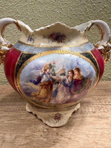 Vienna Style - Jardinière - Porcelaine - Vienna Porcelain, Antiquités & Art, Antiquités | Verre & Cristal
