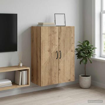 vidaXL Wandkast 66 x 34,5 x 90 cm Bewerkt hout Artisanaal, Verzenden