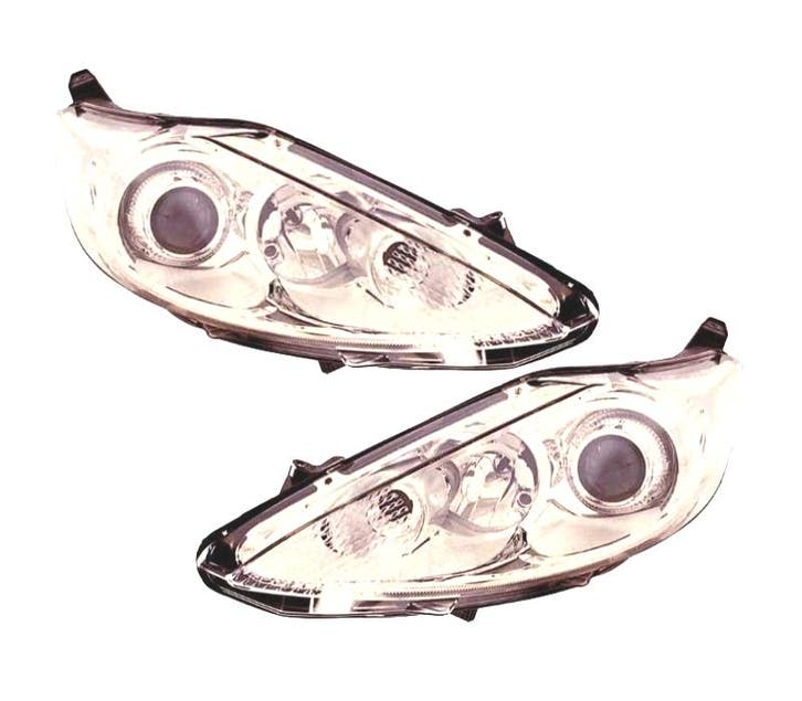Phares Pour Ford Fiesta Mk7 3 5P 08-13 Fond Chromé, Auto-onderdelen, Verlichting, Verzenden