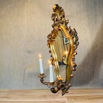 Spiegel - Hout, gouden