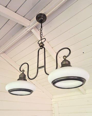 Bibliotheeklamp - Plafondlamp - Messing