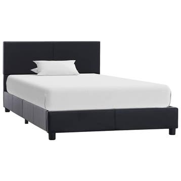 vidaXL Bedframe kunstleer zwart 100x200 cm, Verzenden