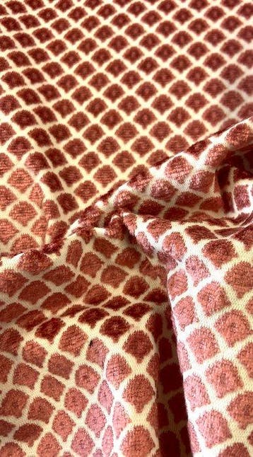 Splendide velours jacquard avec un petit dessin géométrique