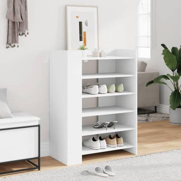 vidaXL Schoenenkast 74,5x37,5x100 cm bewerkt hout wit, Verzenden