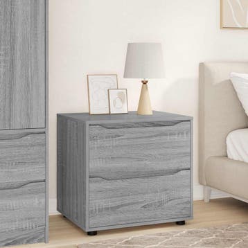 vidaXL Opbergkast 60 x 48 x 57 cm Bewerkt hout Grijs Sonoma, Verzenden