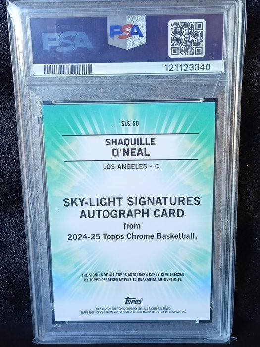 2024/25 Topps Chrome Shaquille ONeal Gesigneerde kaart,, Collections, Autocollants