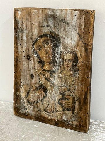 Icoon - Moeder Gods - Hout - Handgeschilderd