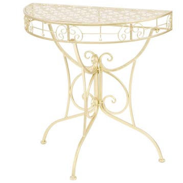 vidaXL Bijzettafel vintage stijl half rond 72x36x74 cm, Maison & Meubles, Tables | Tables d'appoint, Verzenden