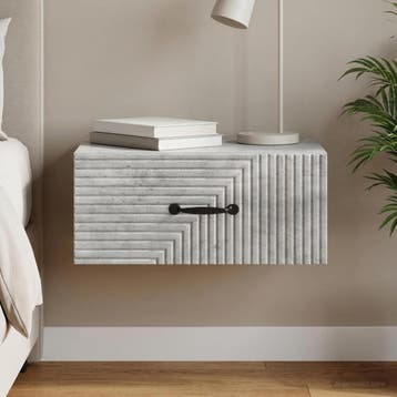 vidaXL Muurbevestigde Nachttafel Betongrijs 49 x 34,5 x 20, Verzenden, Nieuw