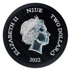Niue. 2 Dollars 2022 1oz Niue Calico Jack Jolly Roger Series