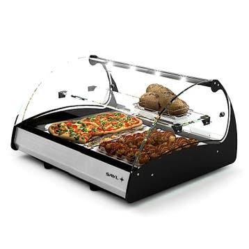 Verwarmde Tapasvitrine | SPLENDID | Zwart/RVS | 60°C/70°C |, Verzenden