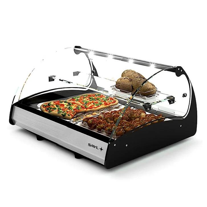 Verwarmde Tapasvitrine | SPLENDID | Zwart/RVS | 60°C/70°C |, Articles professionnels, Horeca | Équipement de cuisine, Envoi