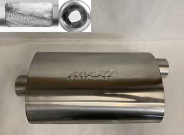 MAX Spiral Straight Flo Performance rvs uitlaat demper 2,5, Ophalen of Verzenden, Nieuw