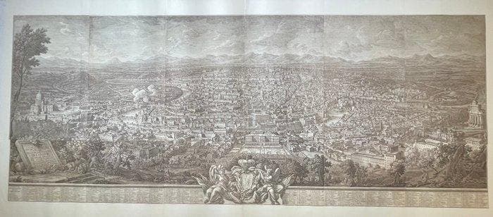 Giuseppe Vasi (1710-1782) - Prospetto dellAlma città di, Antiek en Kunst, Antiek | Overige Antiek
