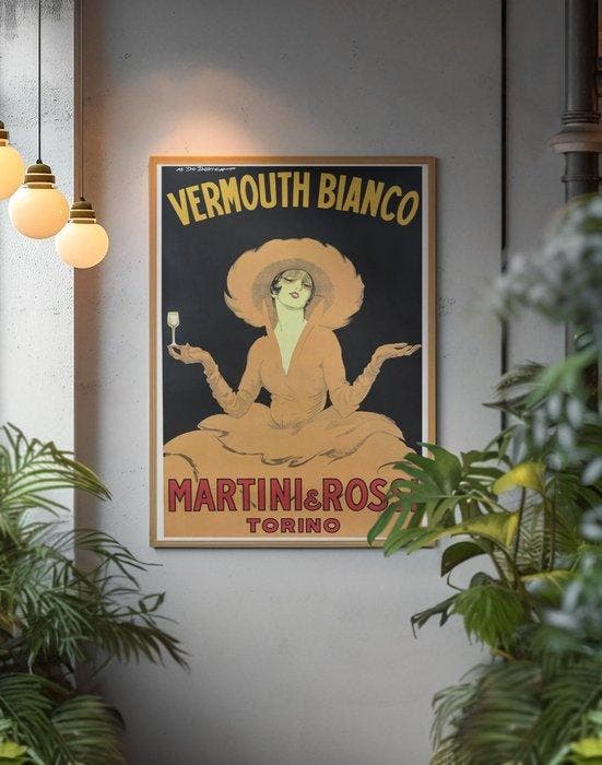 Marcello Dudovich - Vermouth Bianco Martini & Rossi |, Antiquités & Art, Art | Dessins & Photographie
