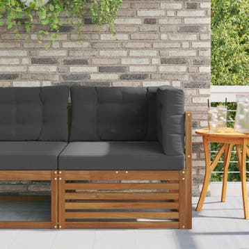vidaXL Outdoor Hoekbank Massief Acacia Hout Naturel, Verzenden, Nieuw