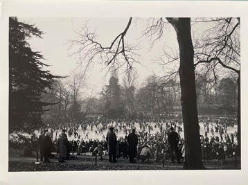 Maurice BONNEL (1923 - 2019) - Patinoire au Bois de Boulogne, Antiquités & Art, Art | Peinture | Moderne