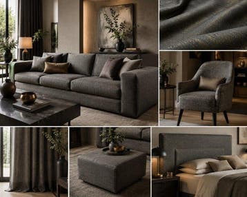 Aureum - melange meubelstof met bronzekleurige reflecties -
