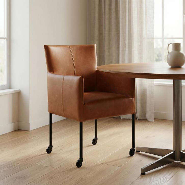 Leren eetkamerstoel Desire, Huis en Inrichting, Stoelen, Nieuw, Leer, Ophalen of Verzenden