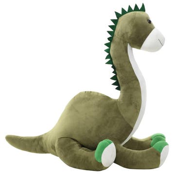 vidaXL Knuffel dinosaurus brontosaurus pluche groen, Verzenden, Nieuw