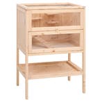 vidaXL Hamsterkooi 55x40x80 cm massief vurenhout, Animaux & Accessoires, Verzenden