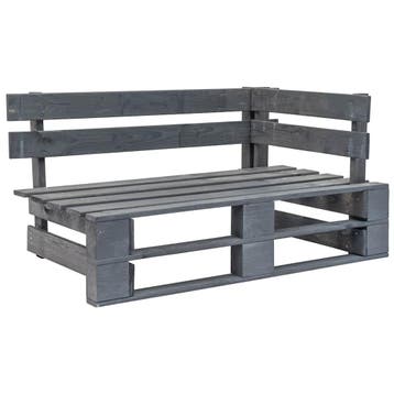 vidaXL Tuinhoekbank pallet hout grijs, Verzenden