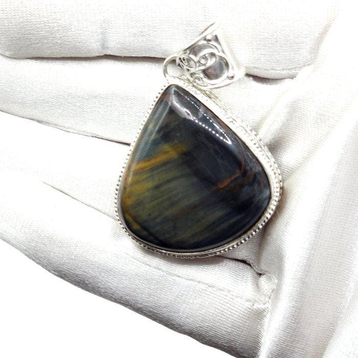 Zilver, Natural Hawks Eye - Inzicht, Focus & Bescherming -, Collections, Minéraux & Fossiles