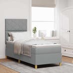 vidaXL LED Box Spring Bed met matras Lichtgrijs 80 x 200 cm, Huis en Inrichting, Verzenden, Nieuw