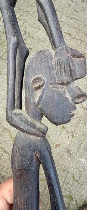 Asmat dubbele figuur, Papoea, tweede helft van de 20e eeuw -, Antiek en Kunst