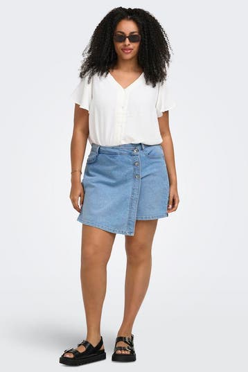 ONLY denim shorts rok Lesly54Maat 46/48 (XL) of groter, Kleding | Dames, Verzenden, Nieuw, Overige kleuren