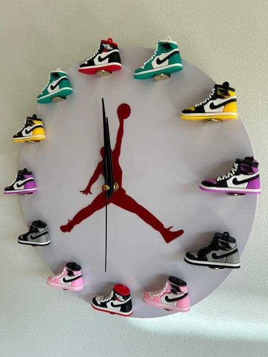 Horloge murale - Nike Jordan Publicitário - Plastique,, Antiek en Kunst, Kunst | Designobjecten